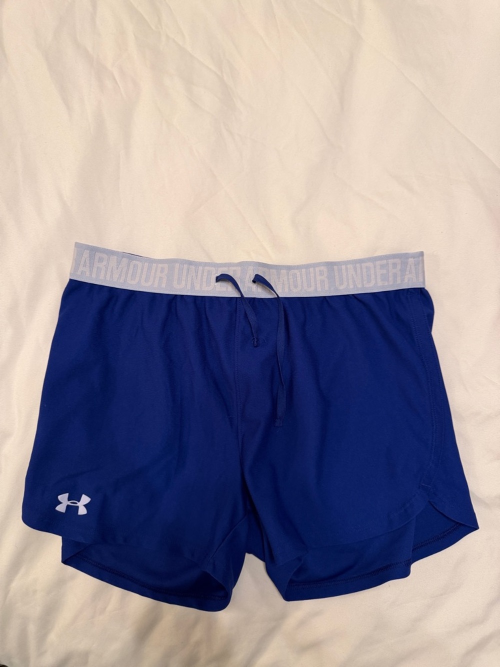 Under Armour Blue Women's Performance Shorts with Logo Waistband